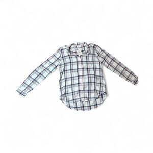 American Eagle Outfitters Blue and Red Plaid Kids Button Down Shirt